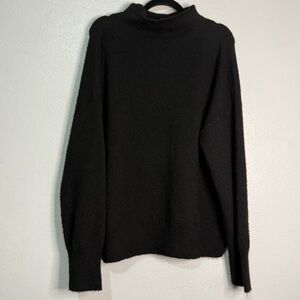 Karen Kane Black Turtleneck Sweater. Drop shoulder sleeves, Polyester blend. L.